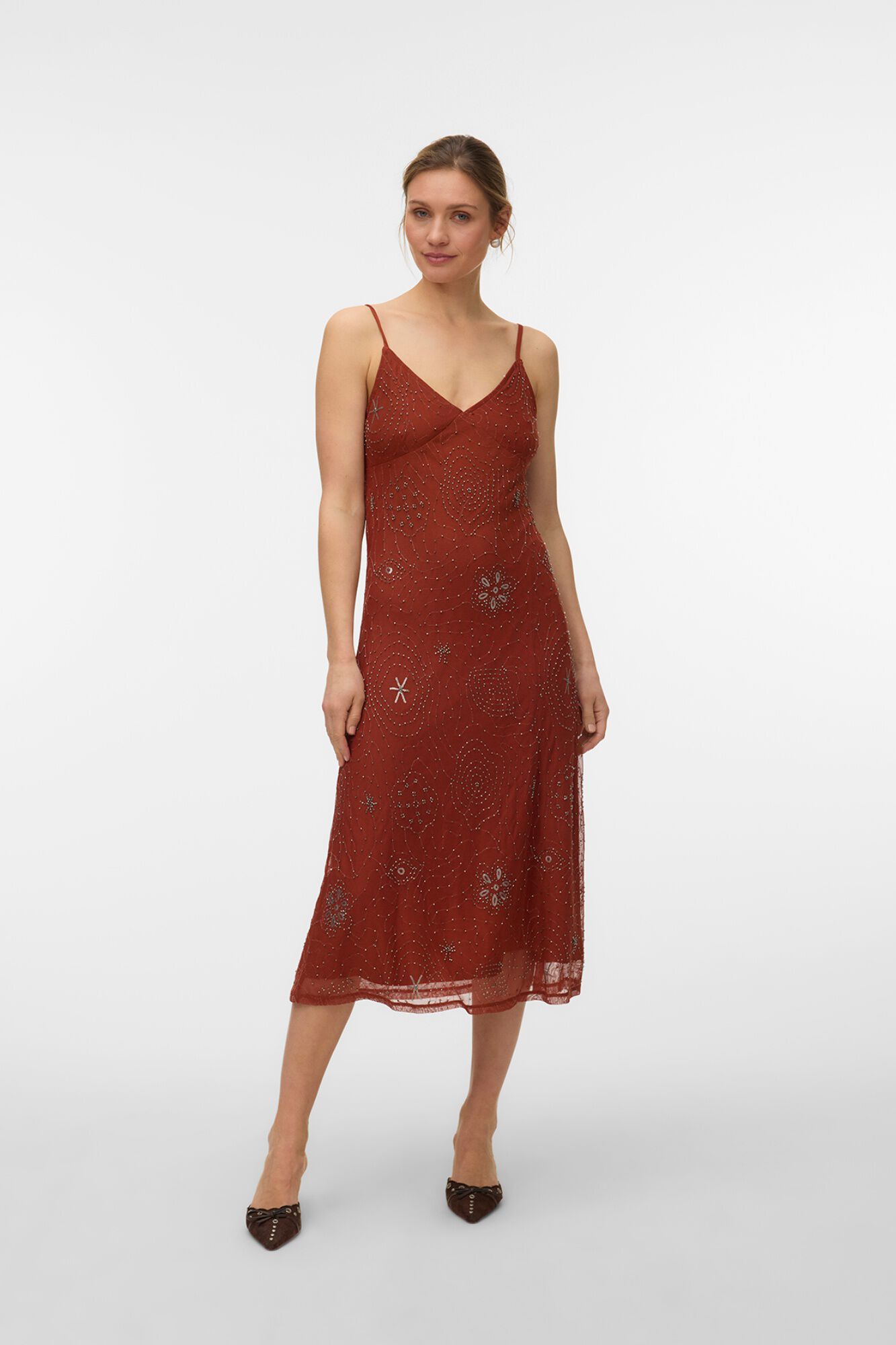 Vero Moda Vestido largo con dise&ntilde;o en relieve