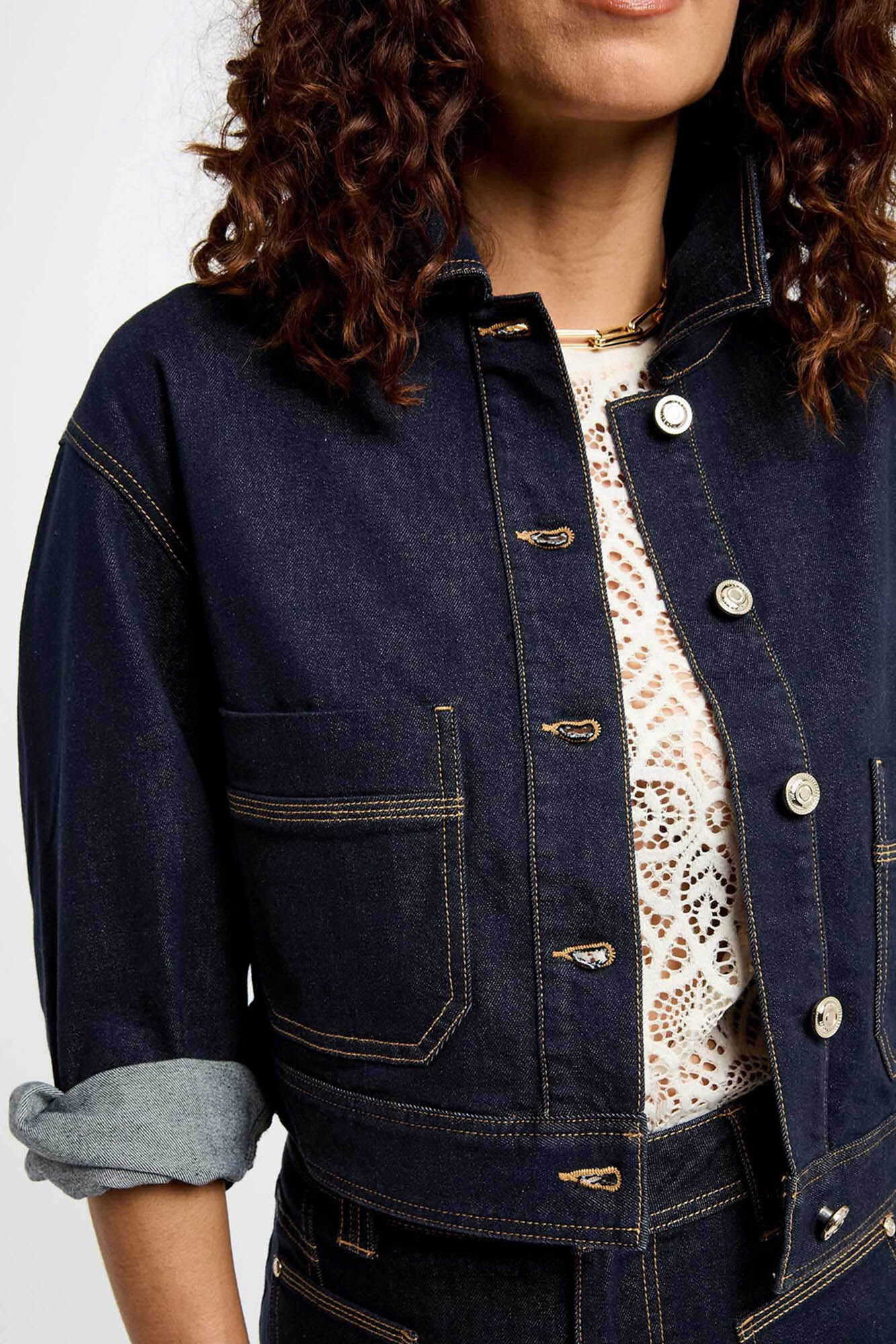 Morgan Casaco jeans curta