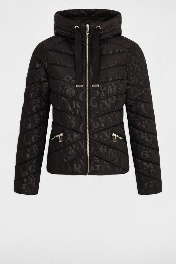 Cortefiel Monogram print jacket Black