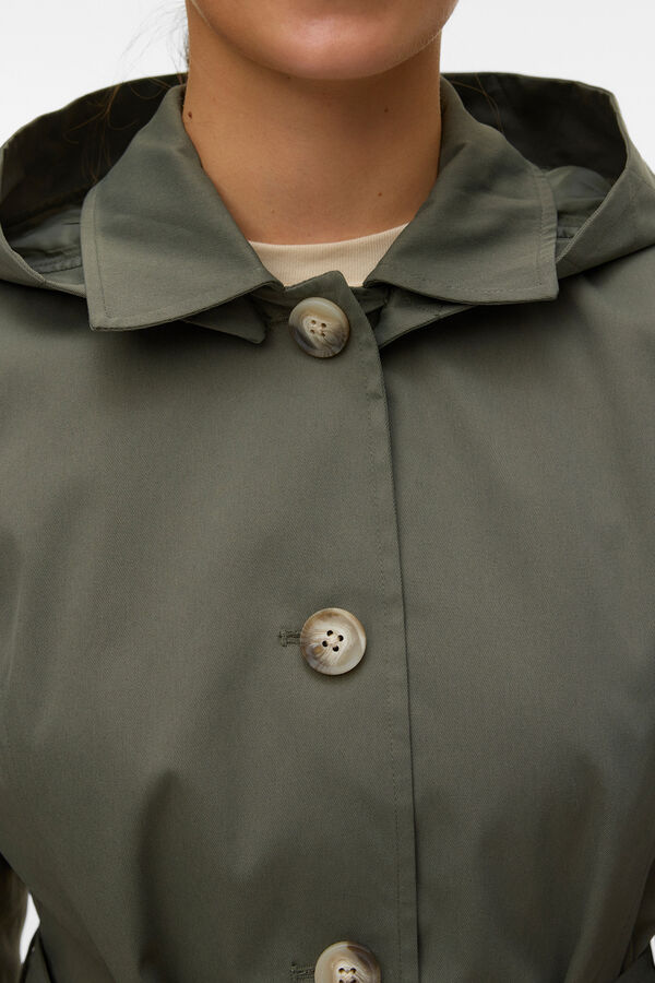 Vero Moda Gabardina midi Verde