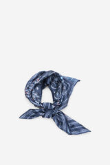 Cortefiel Satin paisley bandana Printed blue