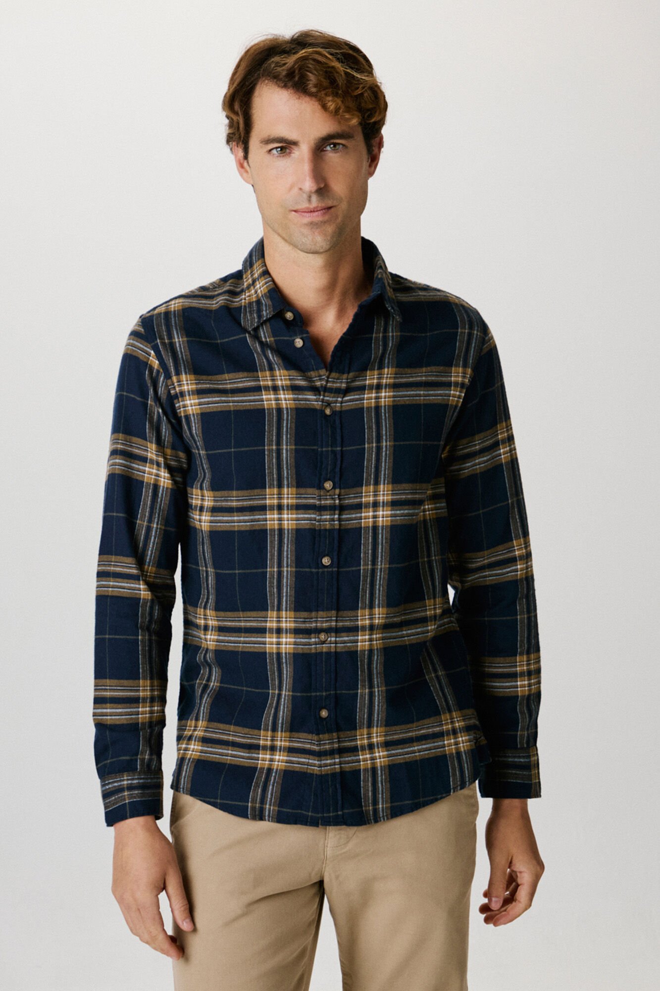 Selected Camisa de manga comprida com corte slim