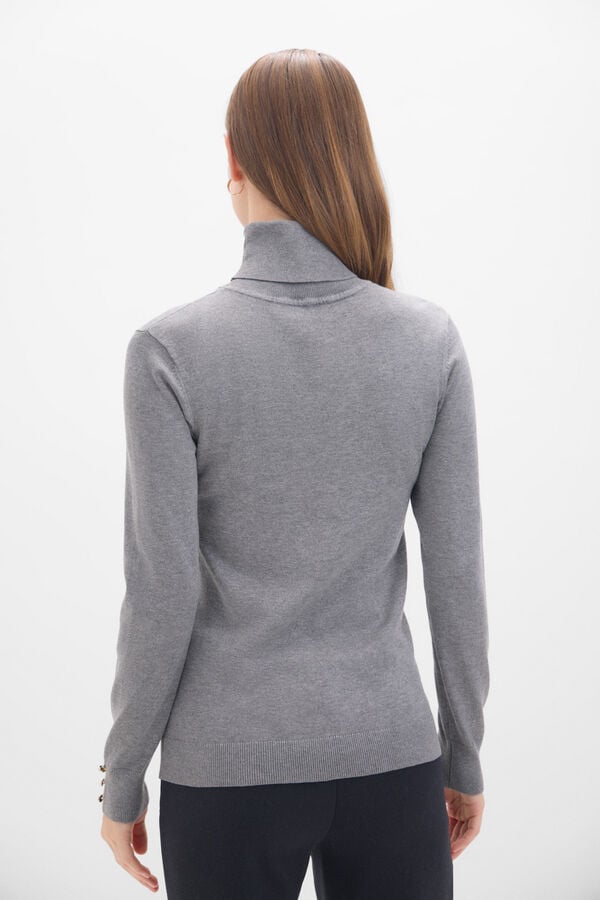 Cortefiel Polo neck jumper Grey