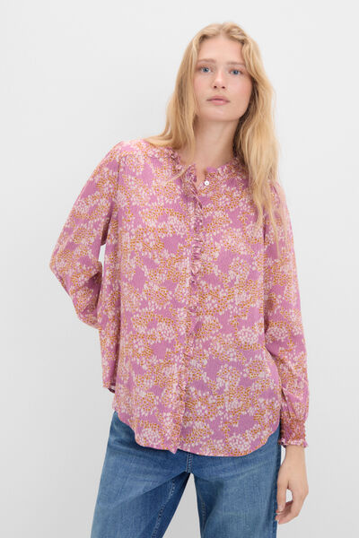 Cortefiel Blusa estampada mancha animal Multicolor