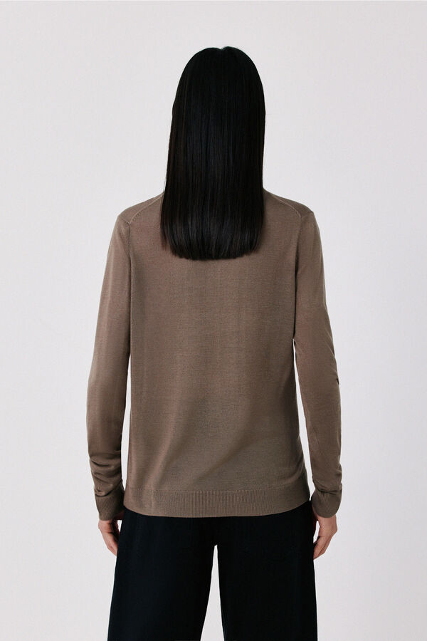 Cortefiel V-neck jacket Beige