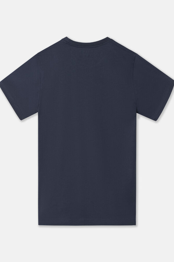 Cortefiel T-shirt silbon raquete média  Azul
