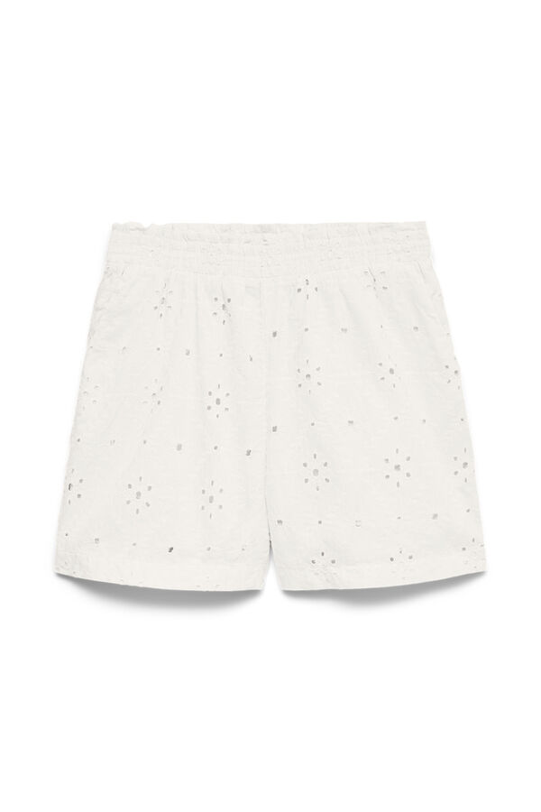 Vero Moda Cal&ccedil;&otilde;es com detalhes vazados Branco