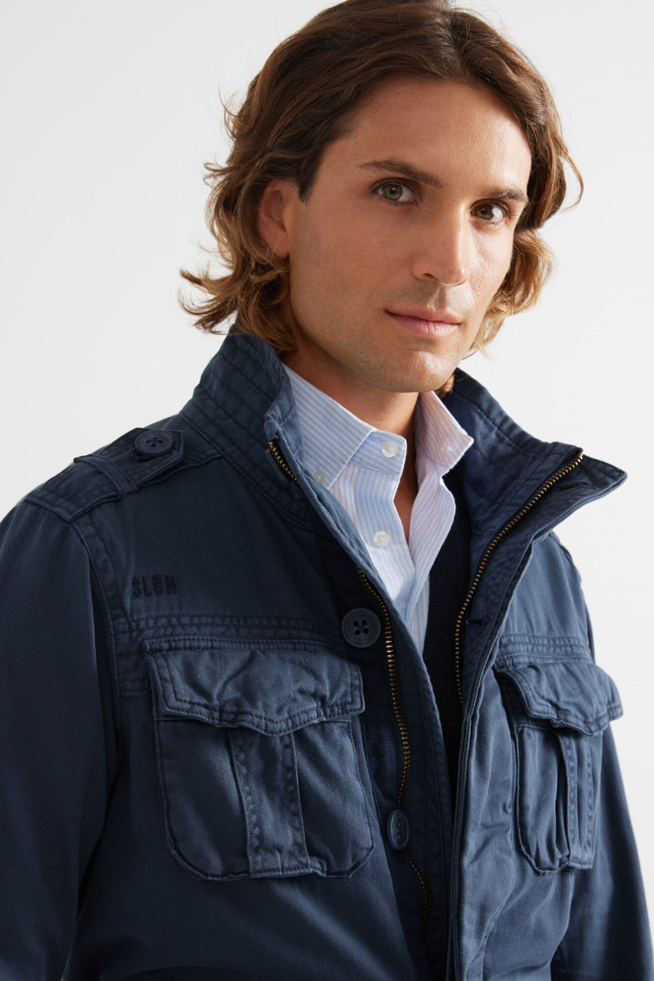 Mens navy blue best sale field jacket