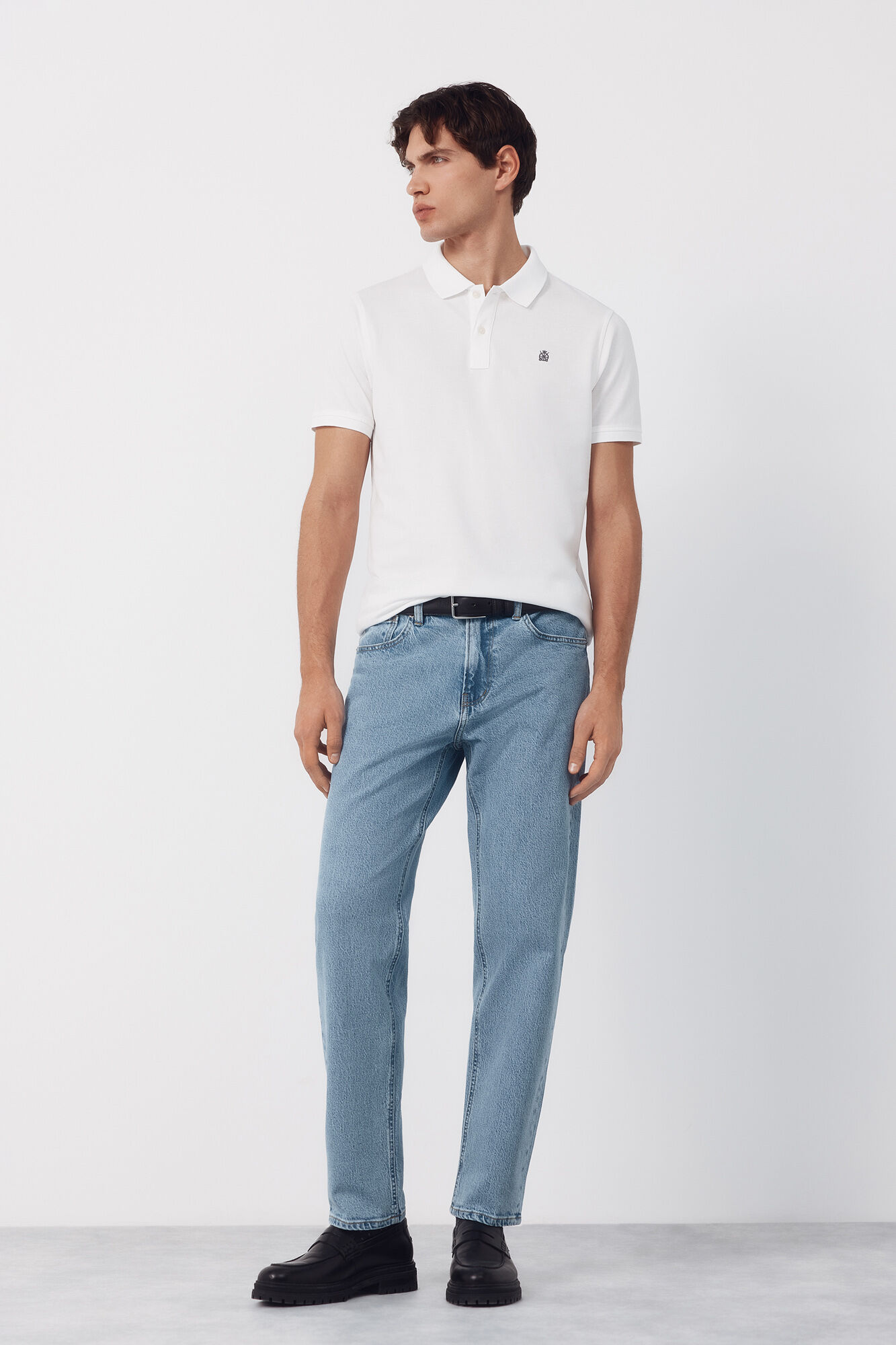 Cortefiel Piqu&eacute; basic slim polo shirt