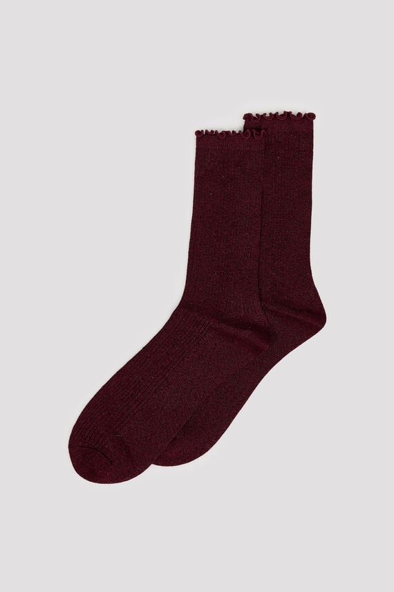 Calcetines largos lurex canalé