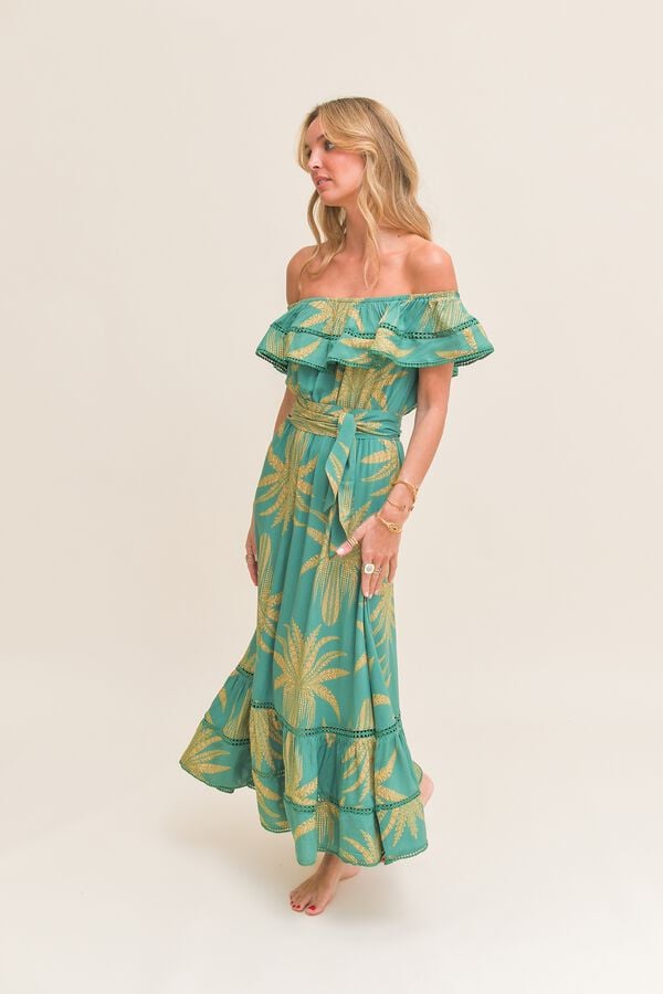 Jaase Vestido comprido Romi Verde
