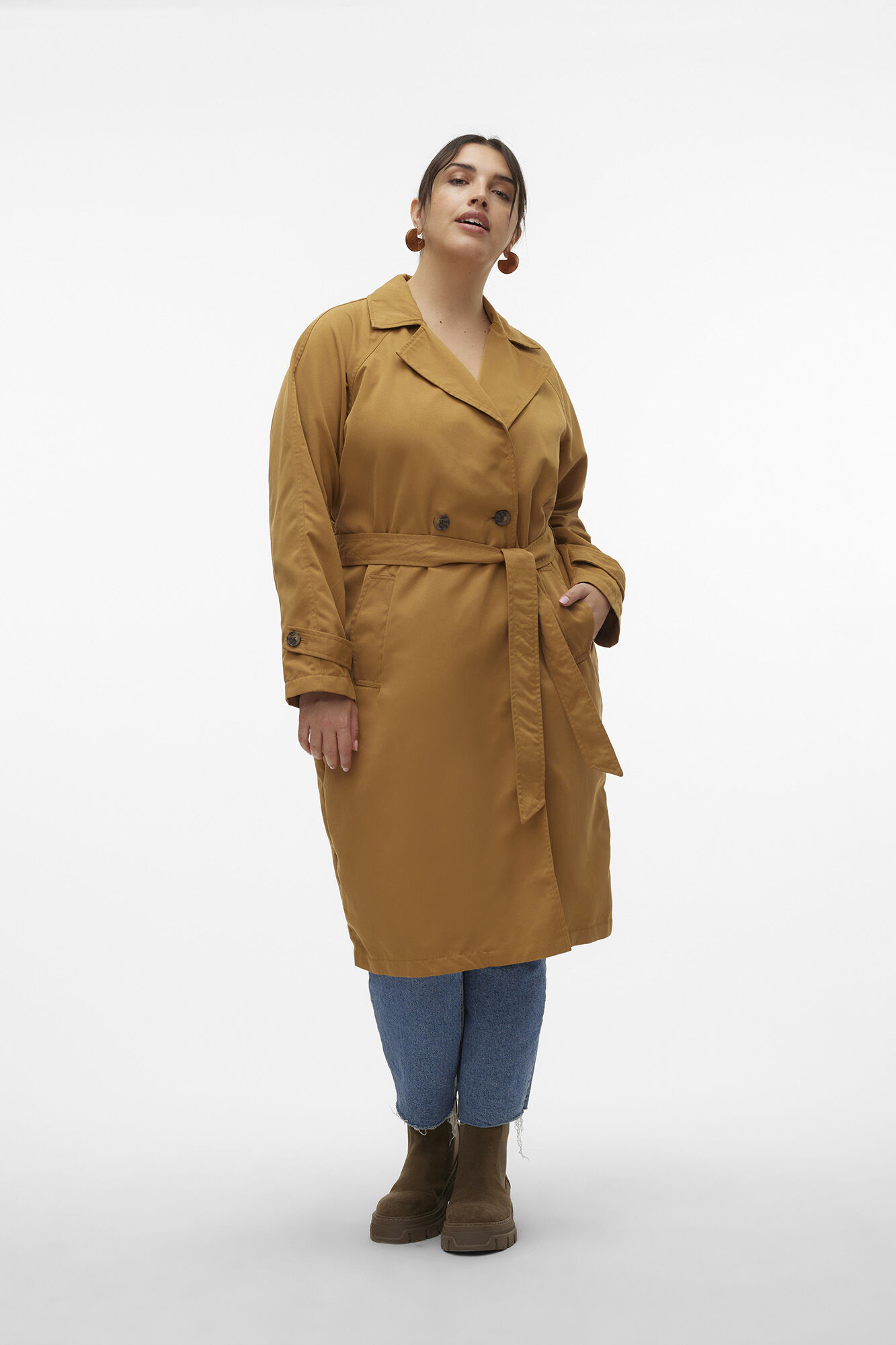 Plus size trench coats on sale top