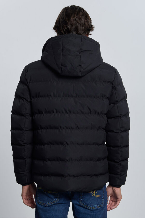 Valecuatro Casaco acolchoada preta com relevo Preto