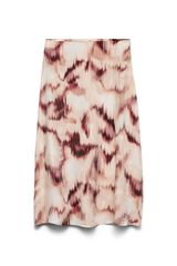 Vero Moda Satin-finish 7/8 skirt Brown
