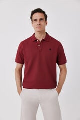 Cortefiel Polo b&aacute;sico piqu&eacute; Vino