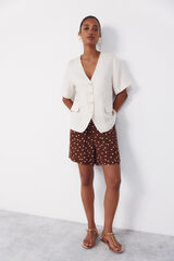 Cortefiel Fluid Bermuda shorts Printed brown