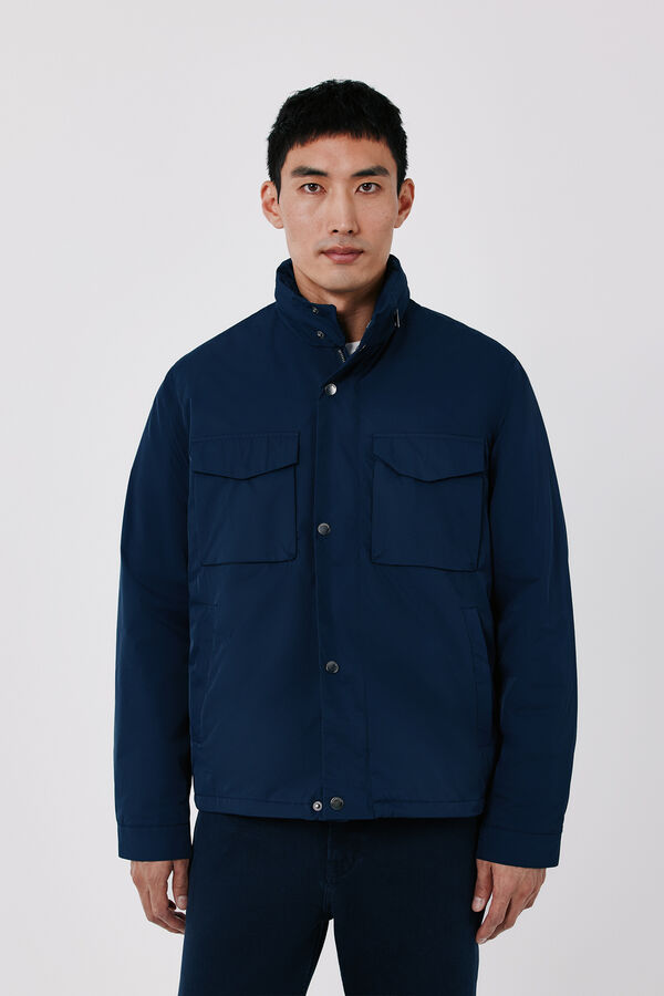 Cortefiel 4-pocket technical jacket Navy