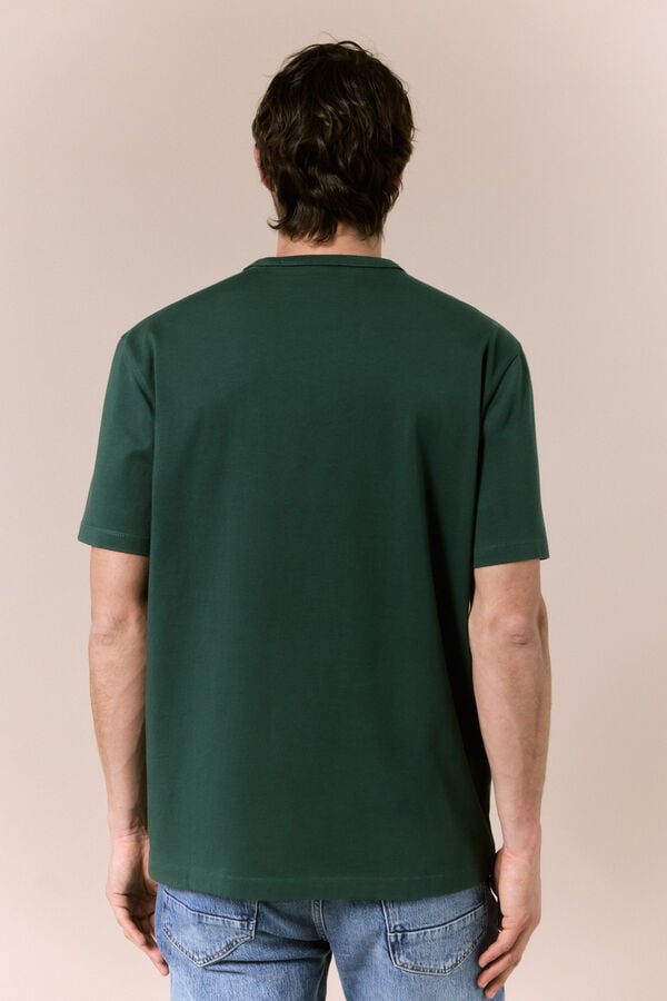 OOTO Washed T-shirt with logo Green