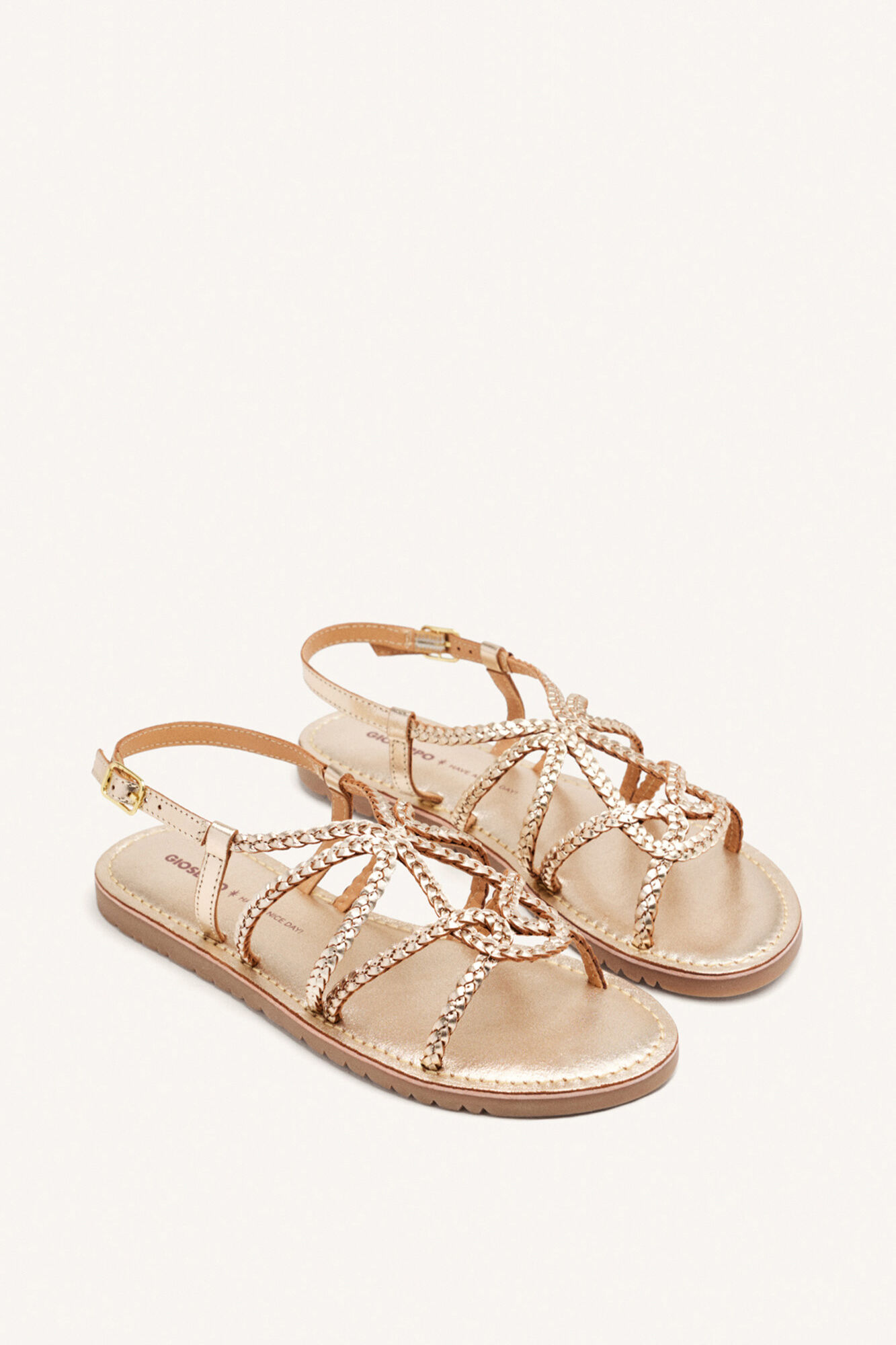 Gioseppo Sand&aacute;lias entran&ccedil;adas de pele orland