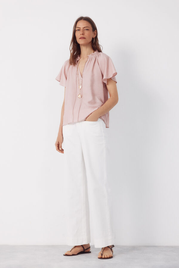 Cortefiel Raglan sleeve blouse Pink