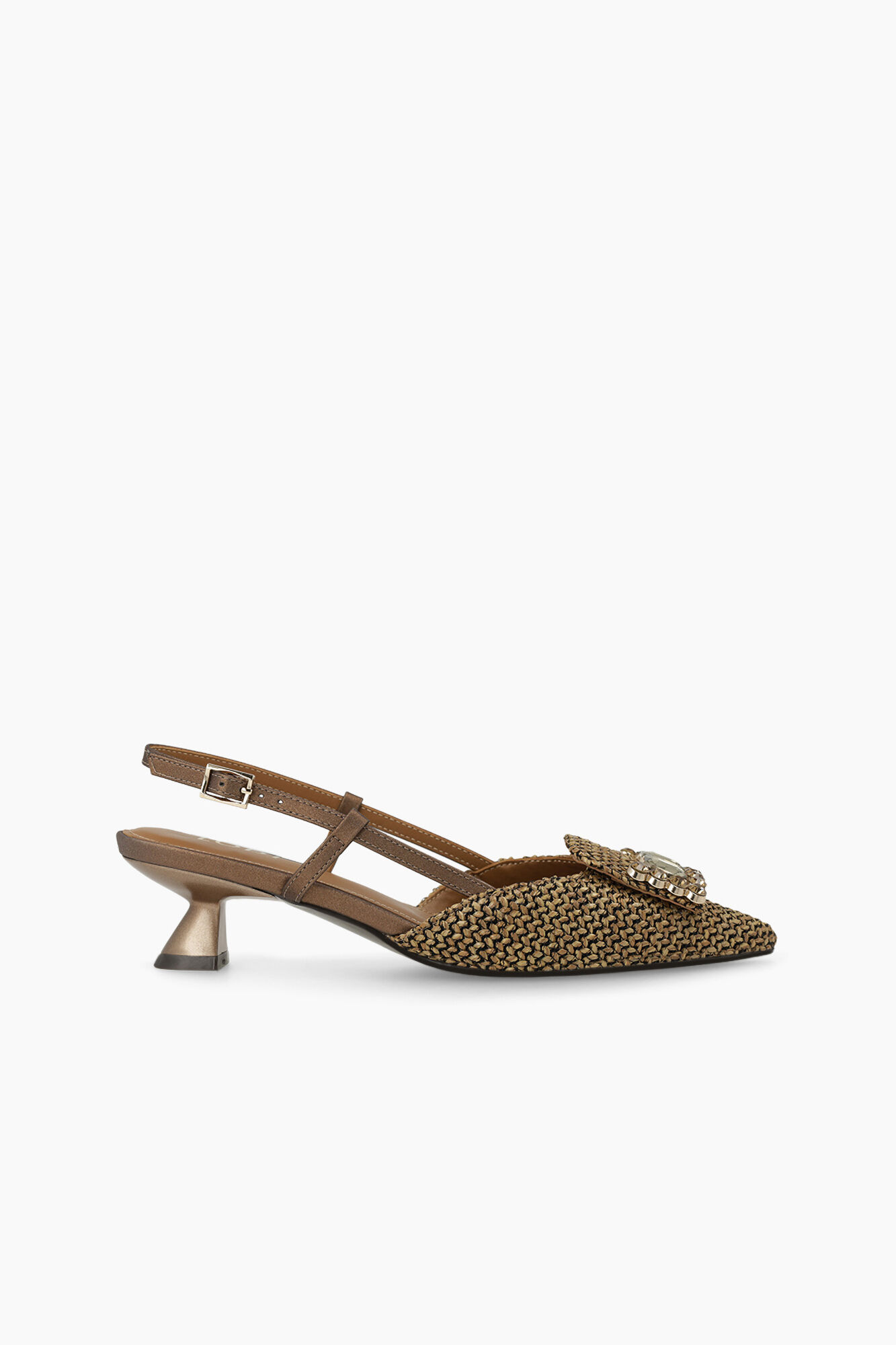 Lodi Sapatos de salto abertos atr&aacute;s em pele