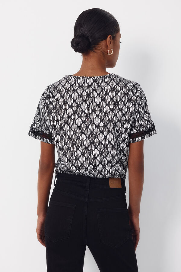 Cortefiel Camiseta com detalhe de bainha Cinzento