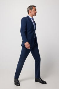 Cortefiel Slim fit houndstooth trousers Navy