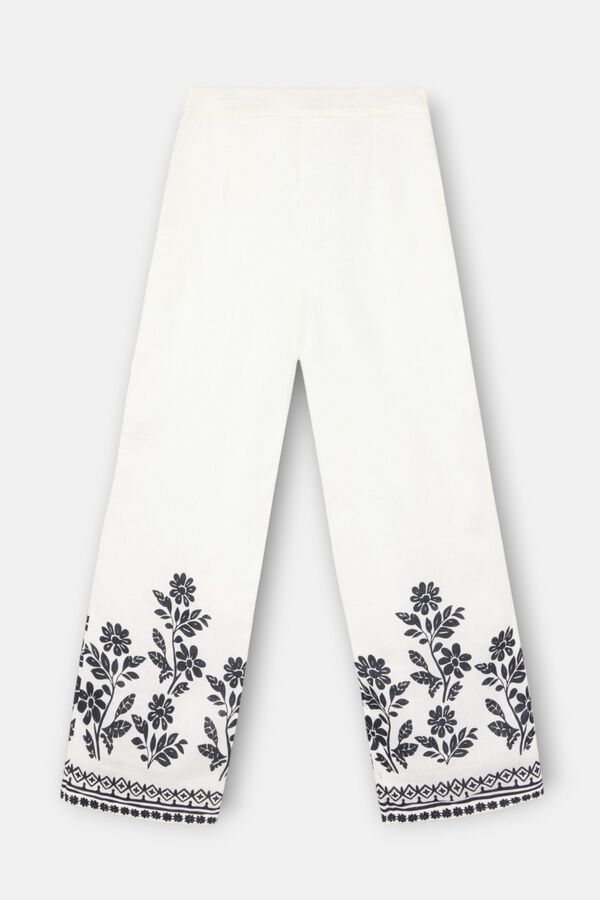 Silbon Cal&ccedil;a estampada de flores Impress&atilde;o