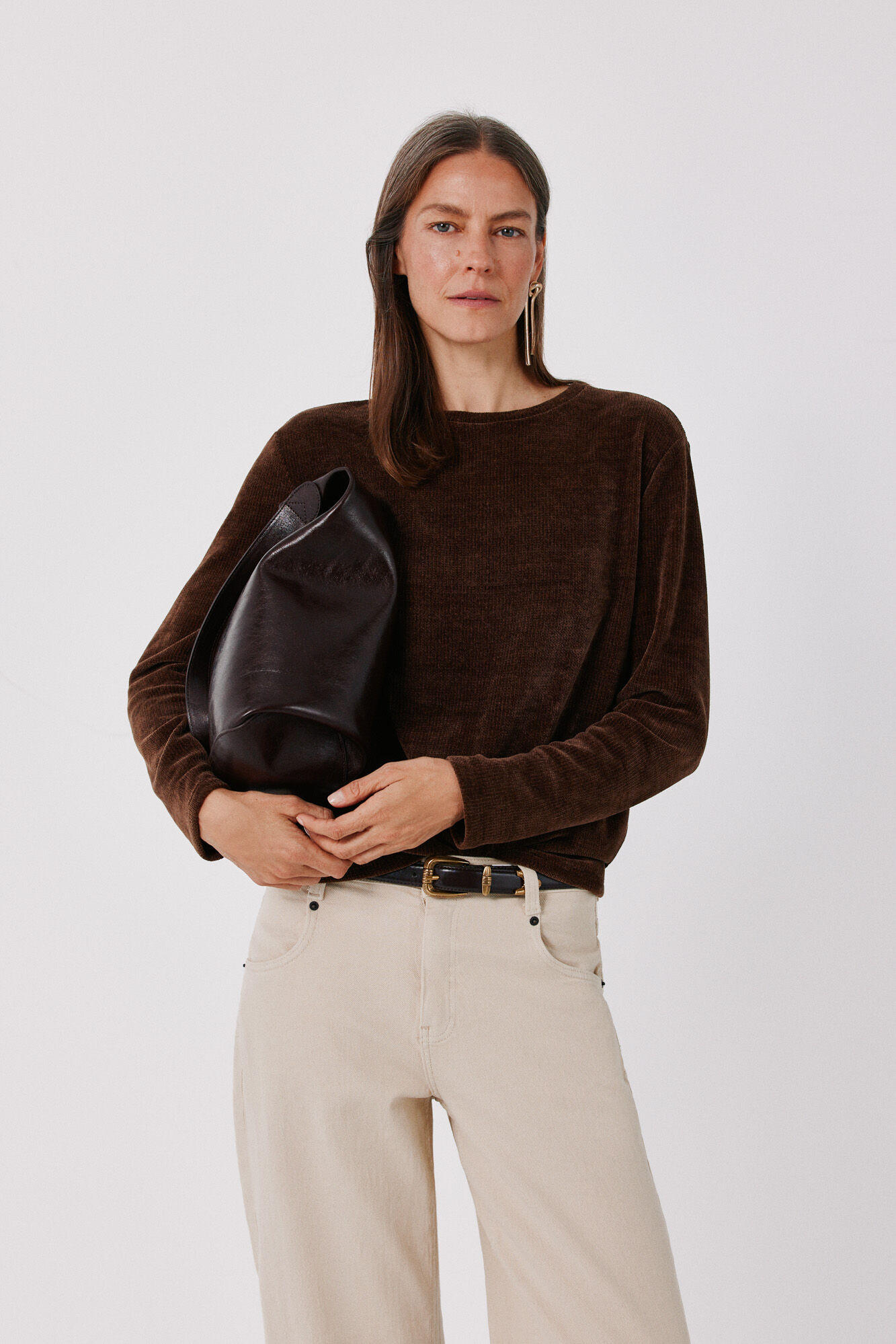 Cortefiel Chenille crew neck T-shirt