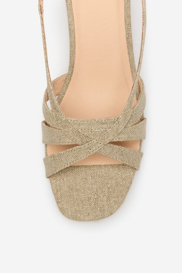 Cortefiel Espadrille wedge sandal Beige