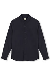 OOTO Camisa de popelina lisa Azul