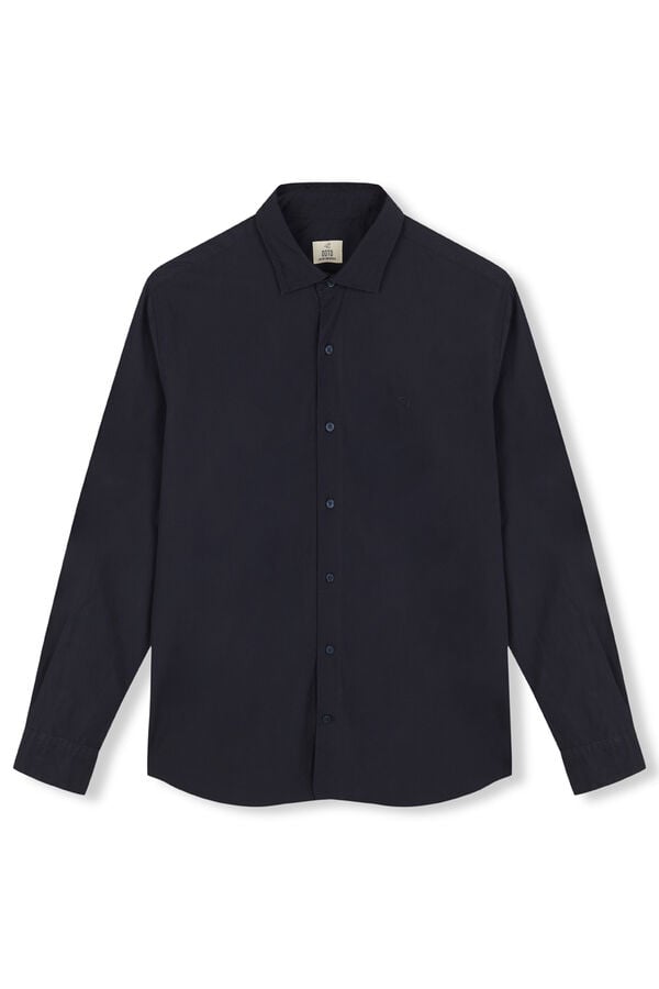 OOTO Camisa de popelina lisa Azul