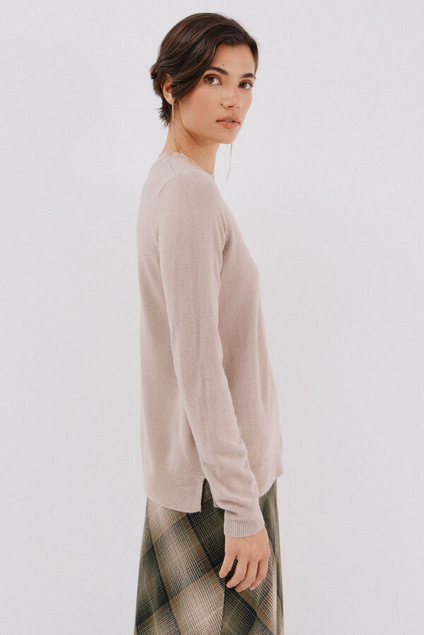 Cortefiel Soft feel jumper Beige
