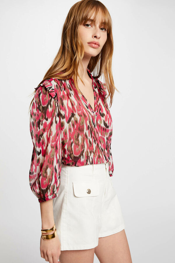 Cortefiel Printed 3/4 sleeve blouse Multicolour