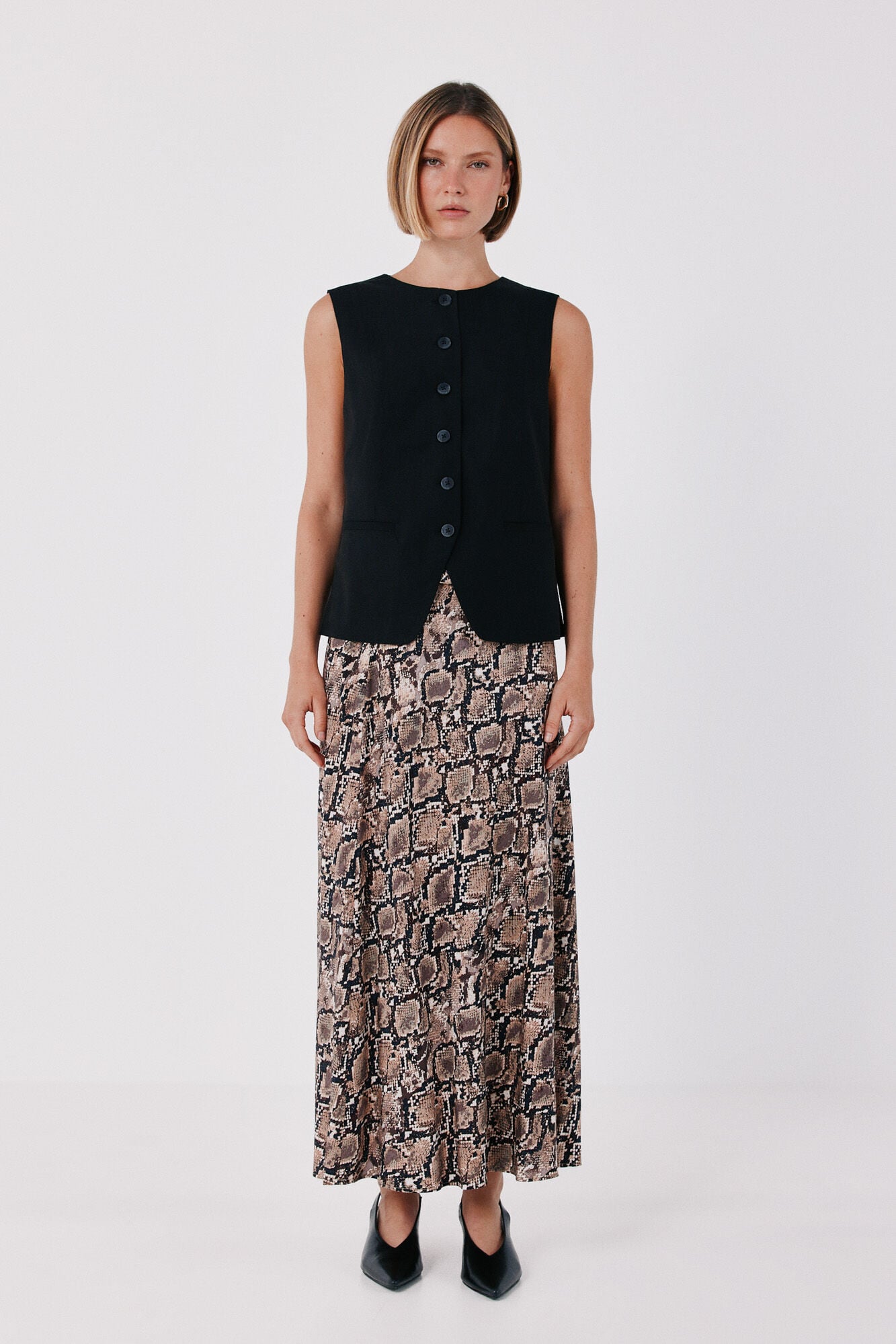 Cortefiel Midi skirt with belt