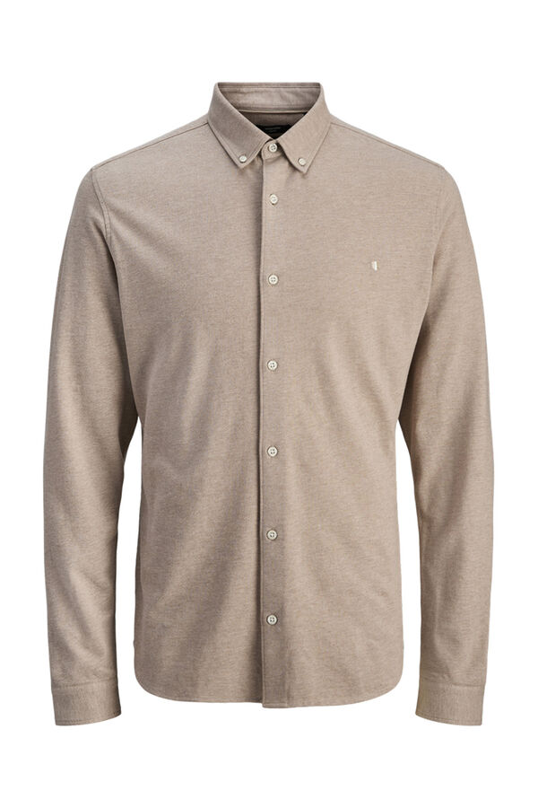 Jack & Jones Camisa de manga comprida Castanho