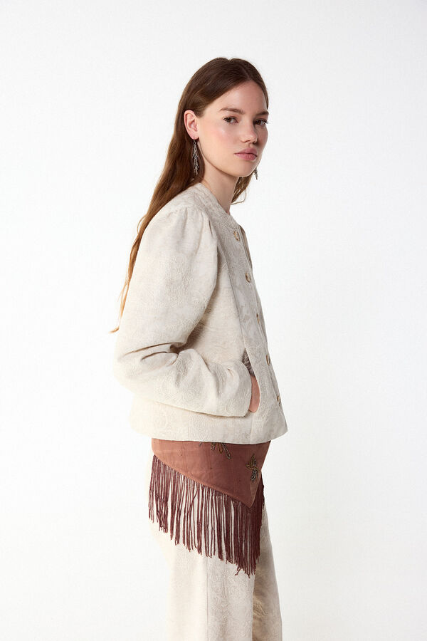 Slowlove Chaqueta bordada Marfil