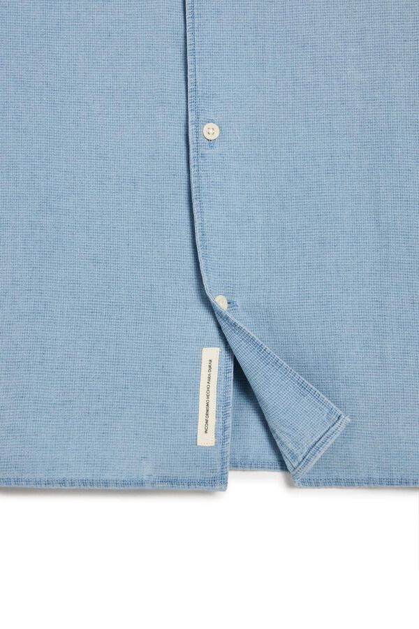 Cortefiel Camisa pied-de-poule manga comprida Azul