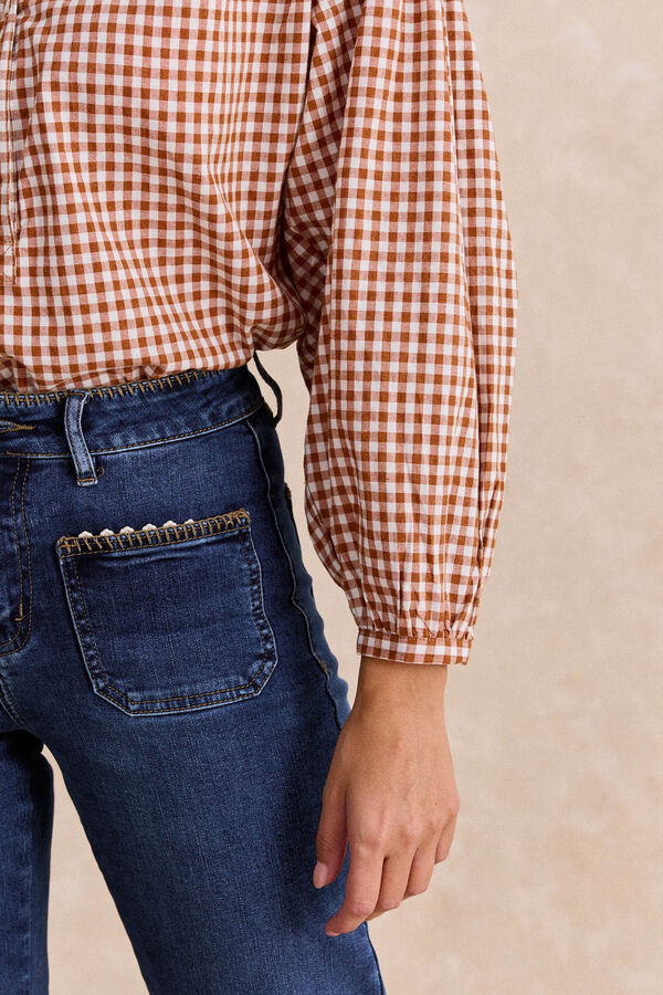 Polín Et Moi Blusa de algodão Vico Castanho