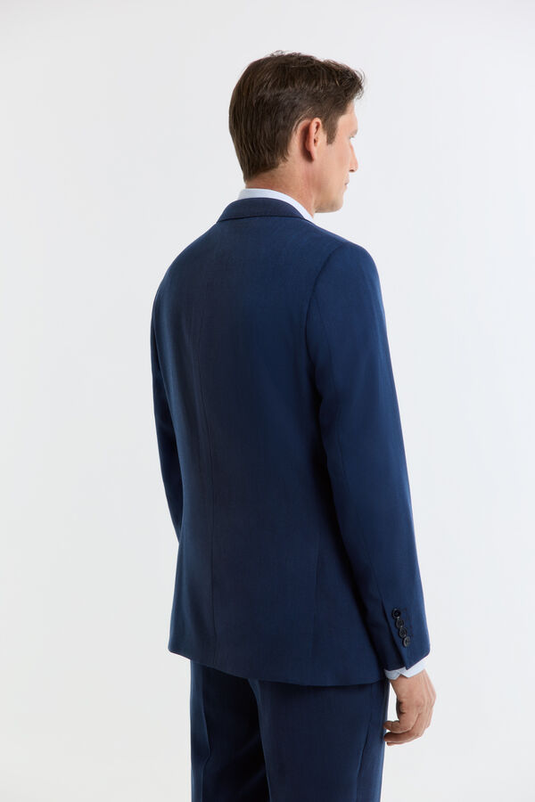 Cortefiel Blazer S&eacute;rie XXI em padr&atilde;o olho de perdiz Azul