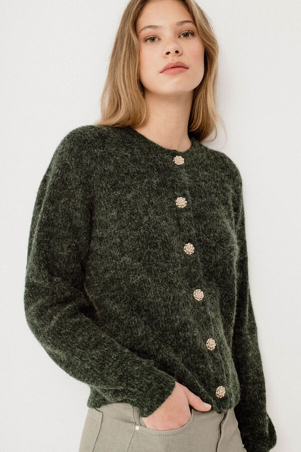 Vila Jewel buttons Cardigan Turquoise