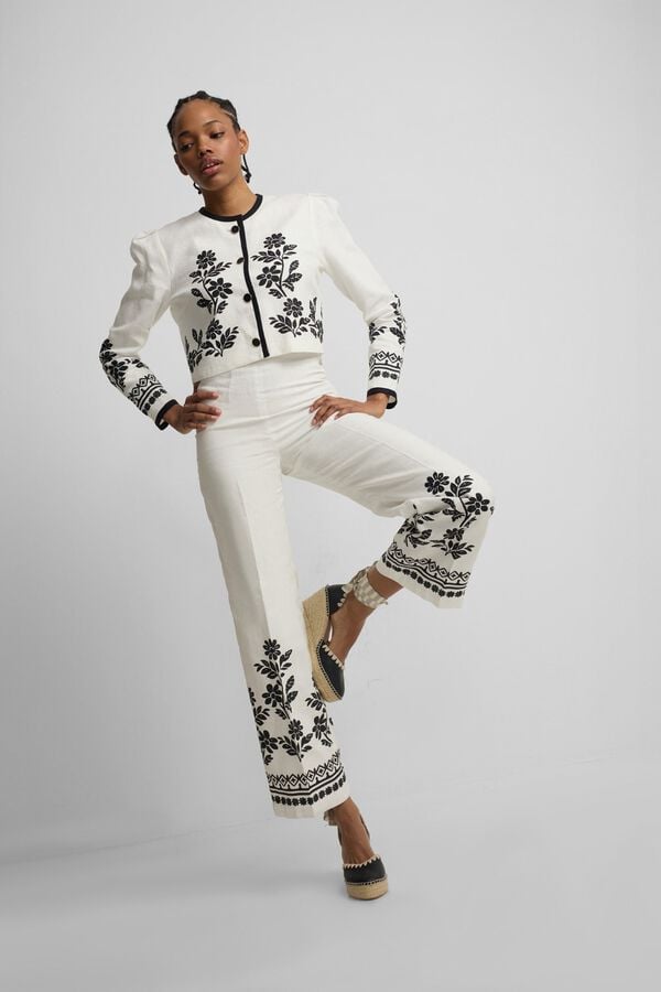 Silbon Cal&ccedil;a estampada de flores Impress&atilde;o