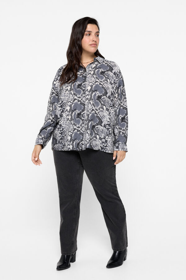 Vero Moda Curve Camisa de manga larga talla grande Gris
