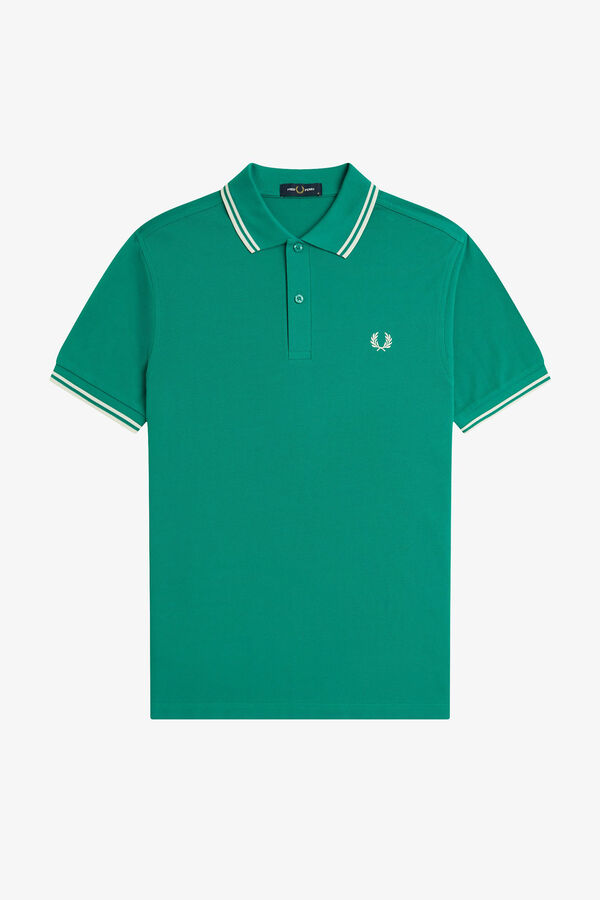 Fred Perry Polo com acabamento em duas listras Verde