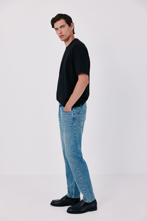 Cortefiel Plain T-shirt Black