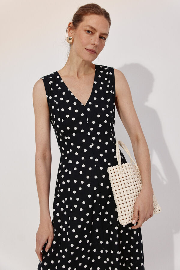 Cortefiel Print flared dress Multicolour