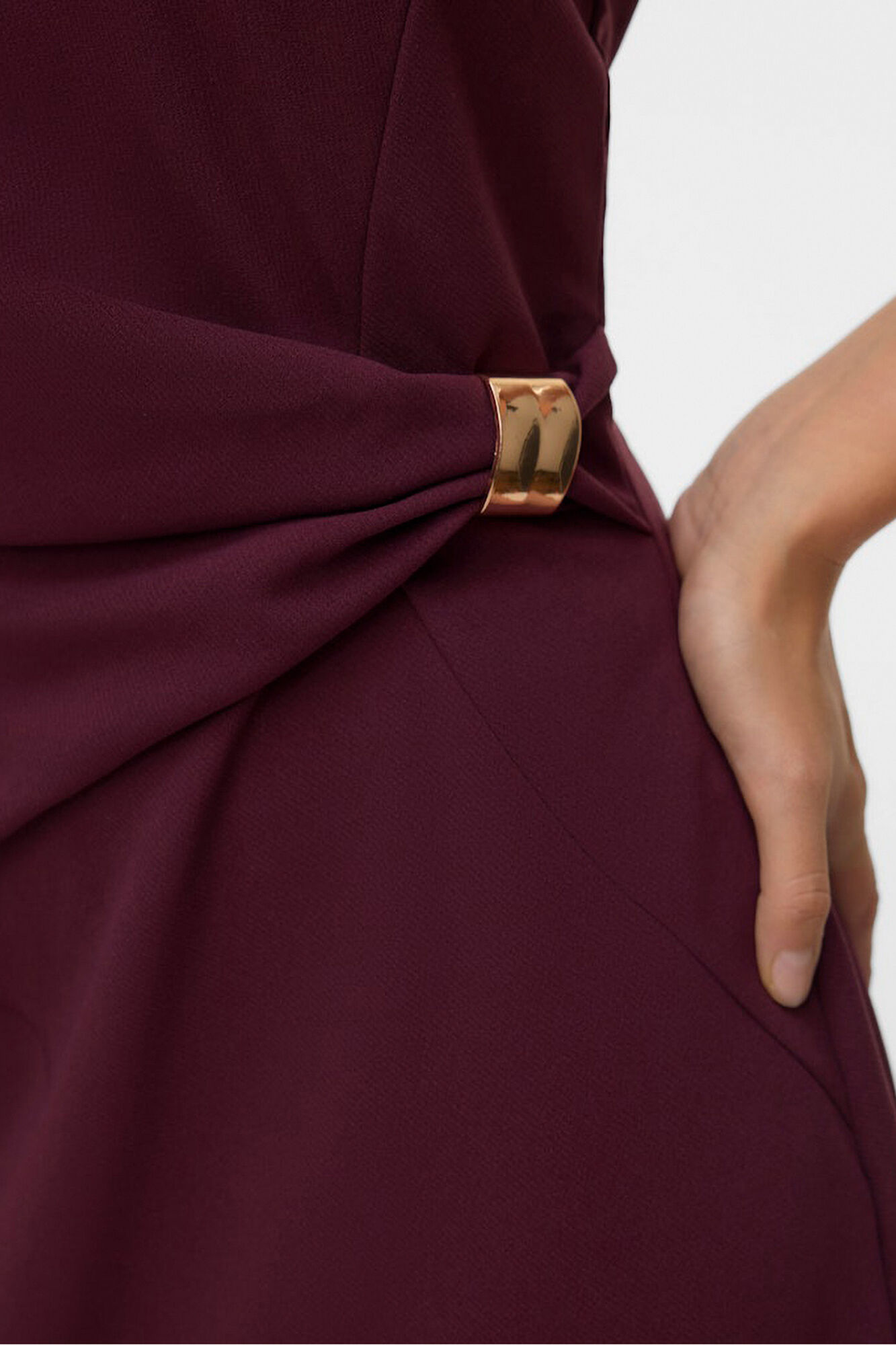 Vero Moda Vestido midi com detalhe de fivela 