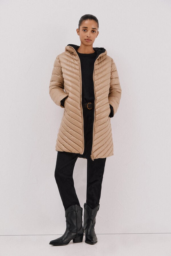 Cortefiel Reversible thermolite® anorak Beige