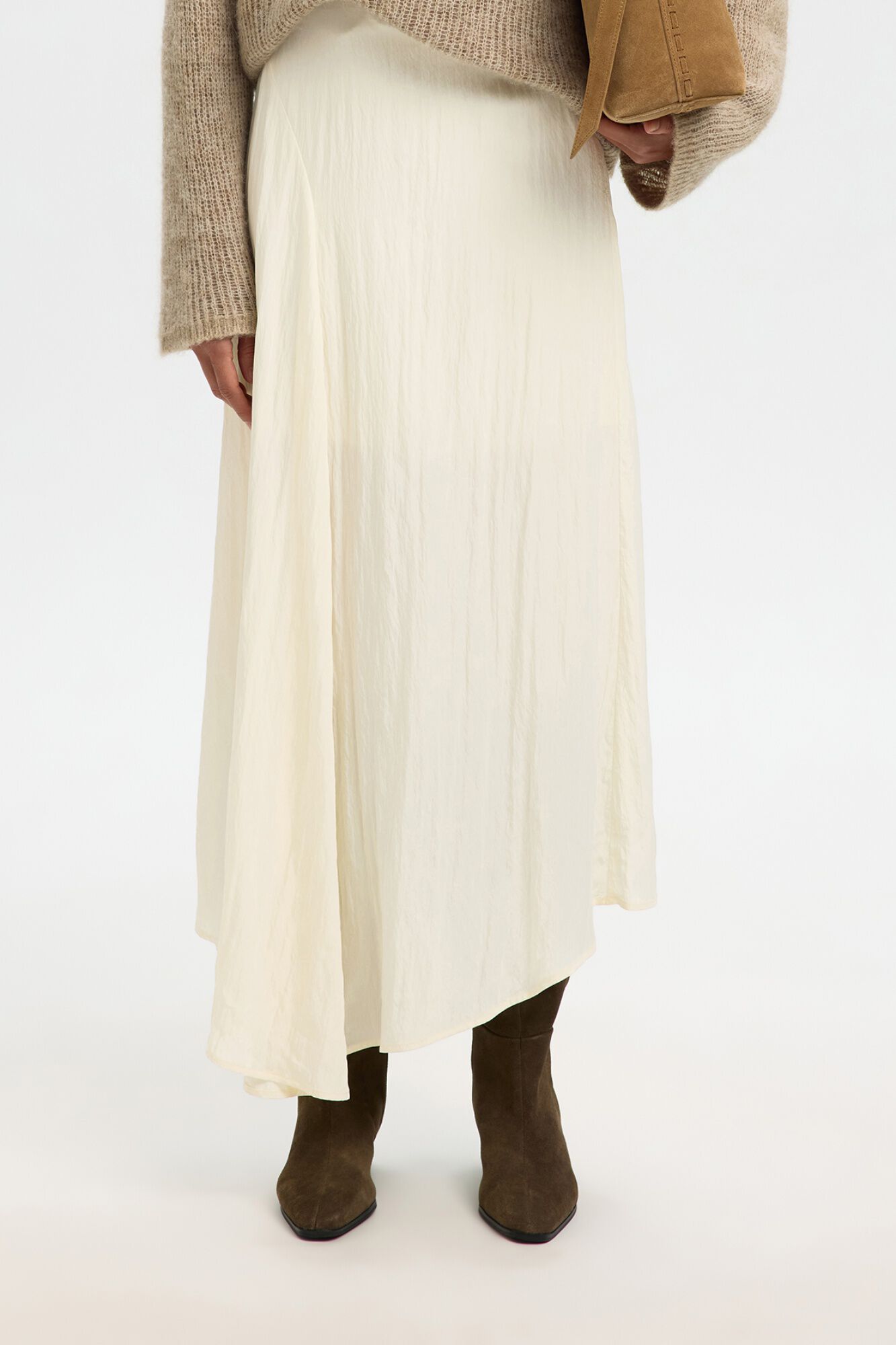 Selected Falda larga tejido estructura