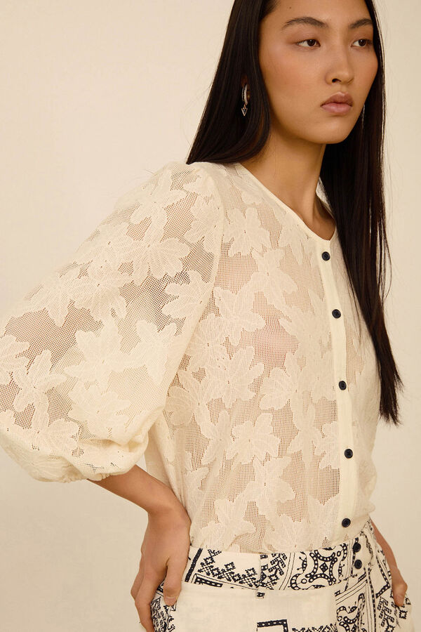 Meisie Blusa em renda Branco